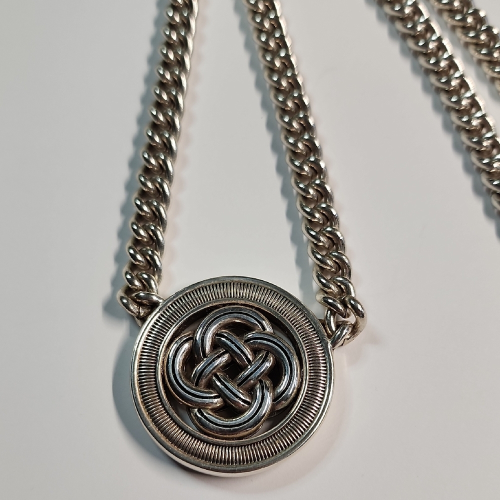 Brighton Interlok Bold Medallion Necklace